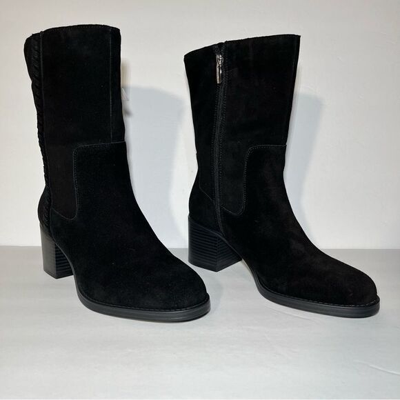 Vince Camuto Zelcinna Water-Repellent Mid-Shaft Suede Boots - Picture 4 of 8